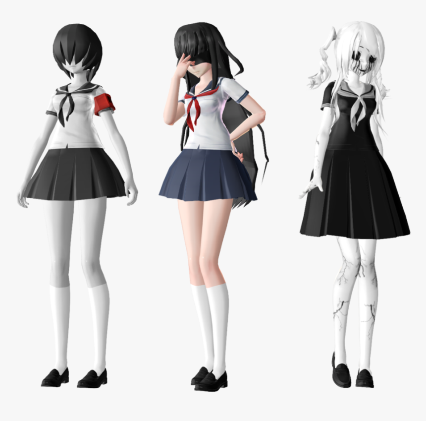 Mmd Model Dl Yandere Simulator, HD Png Download