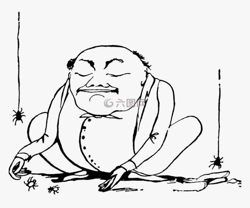 黑色白色,素描,爱德华李尔 - Cartoon Spiders, HD Png Download