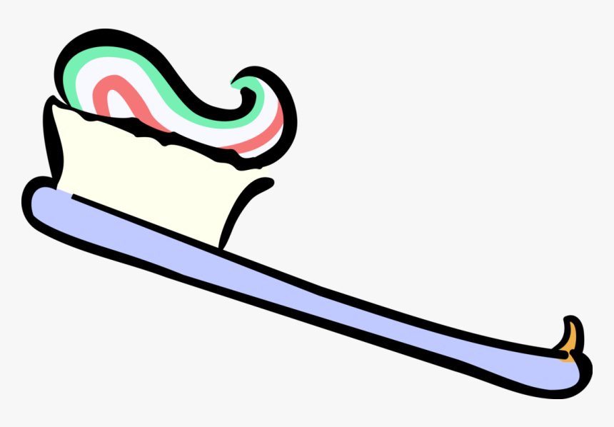 Vector Illustration Of Dental Oral Hygiene Toothbrush - Toothbrush Drawing Easy, HD Png Download