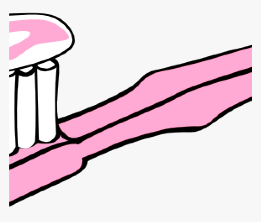 Toothbrush Clipart Pink Toothbrush Clip Art At Clker - Clipart Black And White Toothbrush, HD Png Download