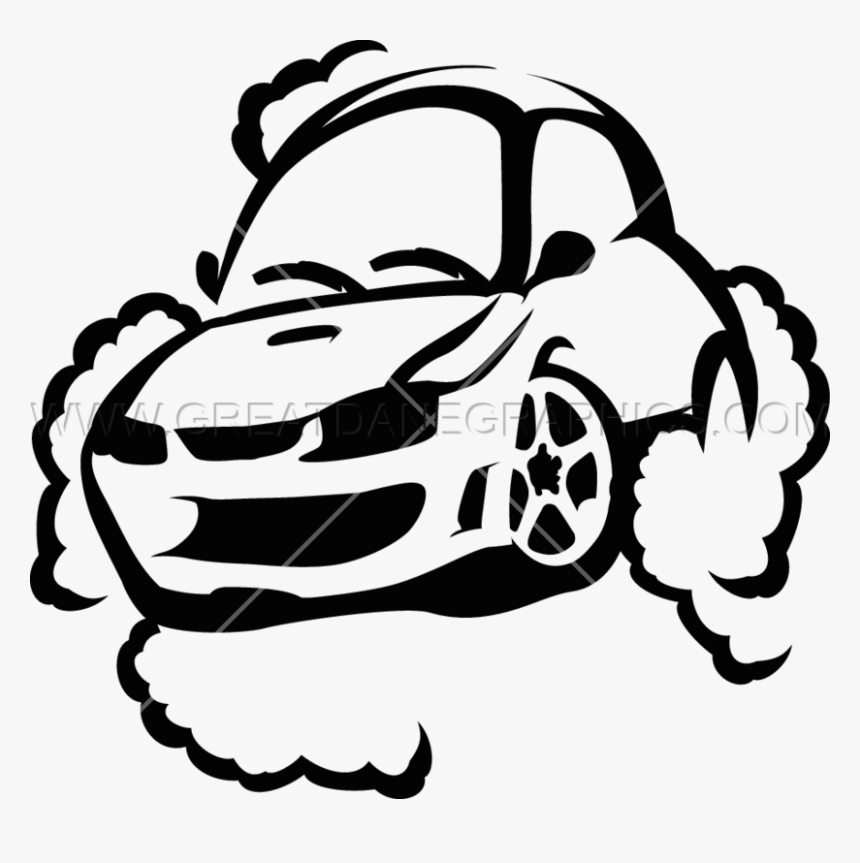 Washing Car Clipart Black And White Image Royalty Free, HD Png Download