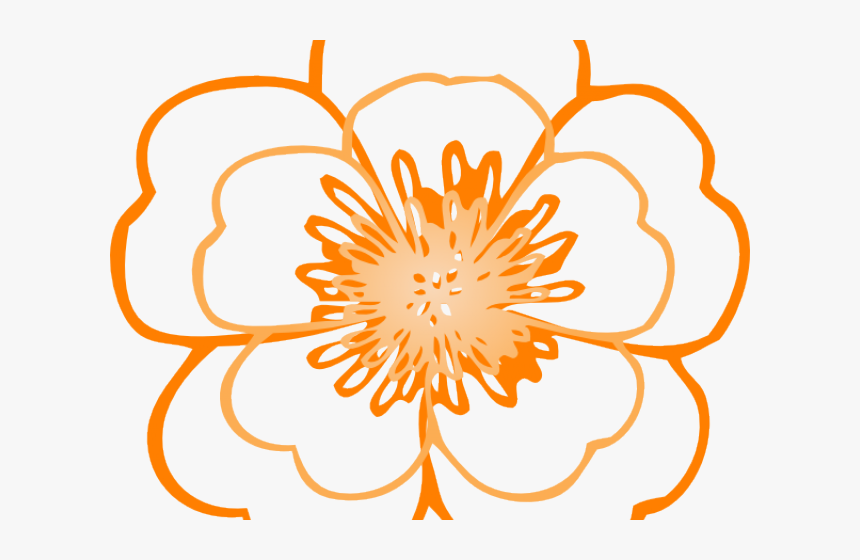 Orange Flower Clipart Flowre, HD Png Download