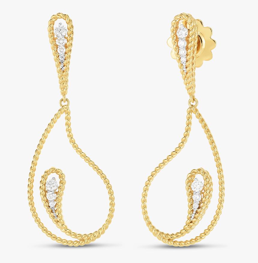 Cropped Byzantine Barocco Paisley Drop Earrings - Body Jewelry, HD Png Download