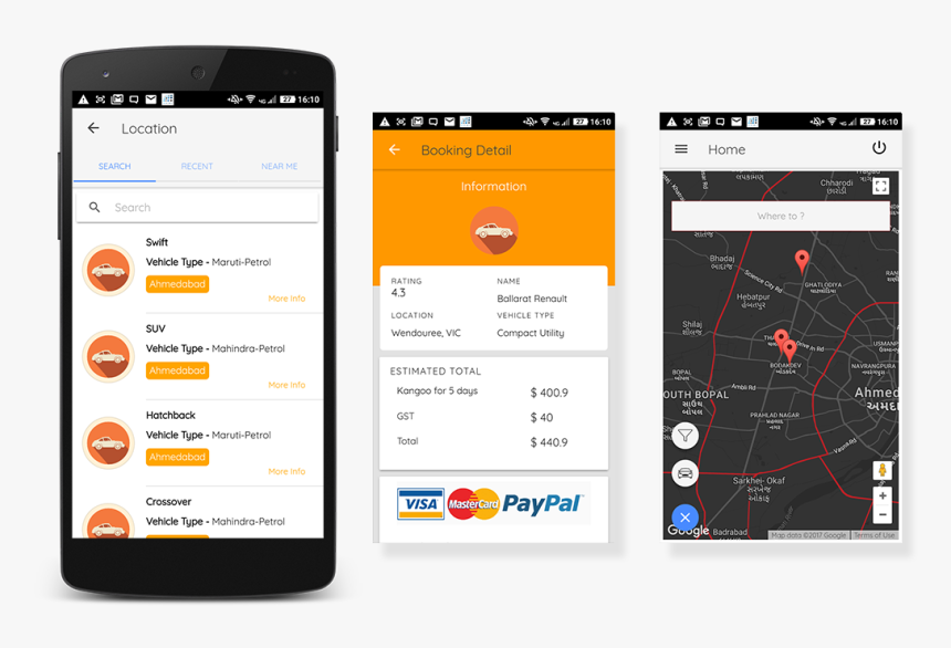 Android App Development Ynvmln - Rent Car Apps Android, HD Png Download