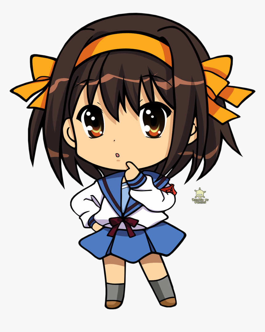 Haruhi Suzumiya Chibi Png, Transparent Png