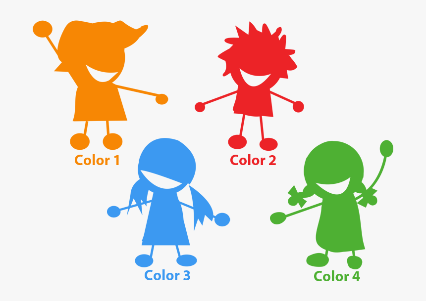 Transparent Holding Hands Clipart - Colorful Children Clipart, HD Png Download