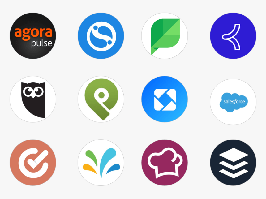 Social Media Management Tool Logos Including Agorapulse - Salesforce.com, HD Png Download