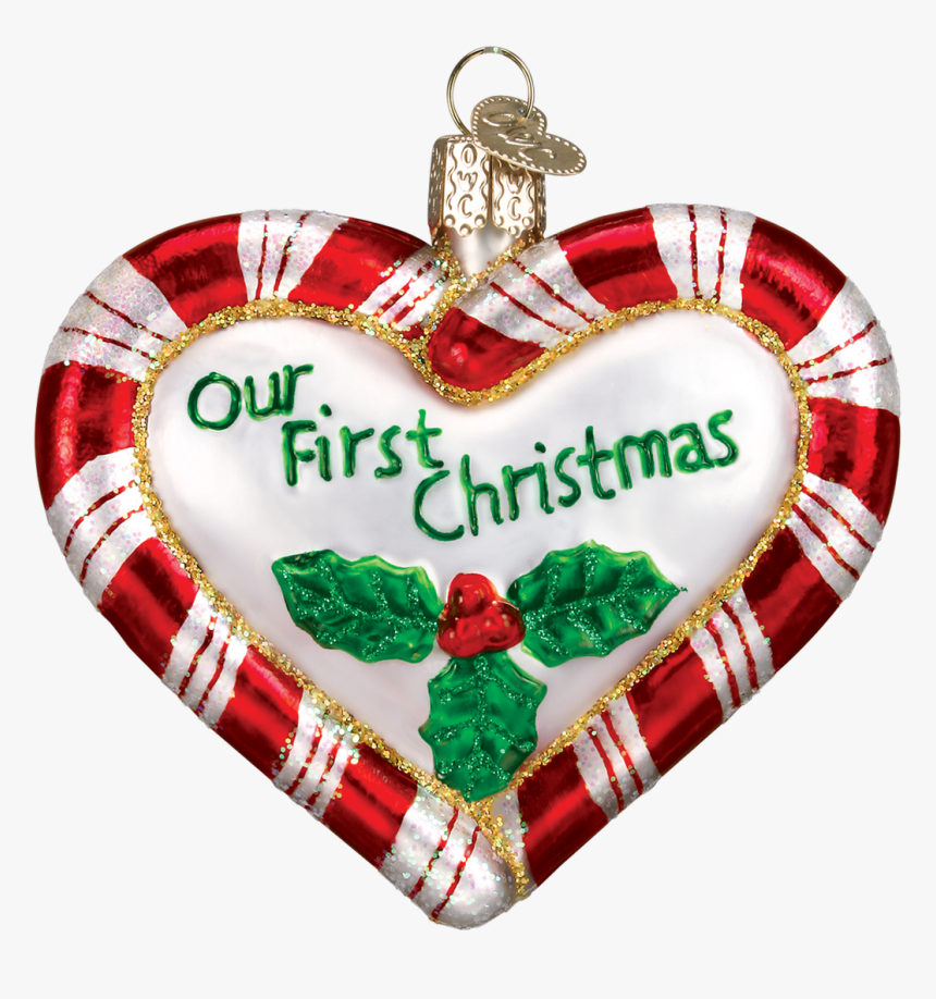 Old World Christmas - Our First Christmas Ornament Heart, HD Png Download