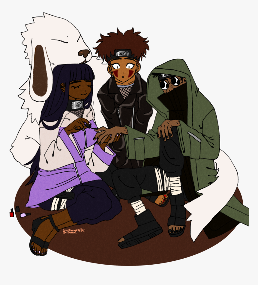 Team 8 Bonding Time Painting Their Nails - Cartoon, HD Png Download