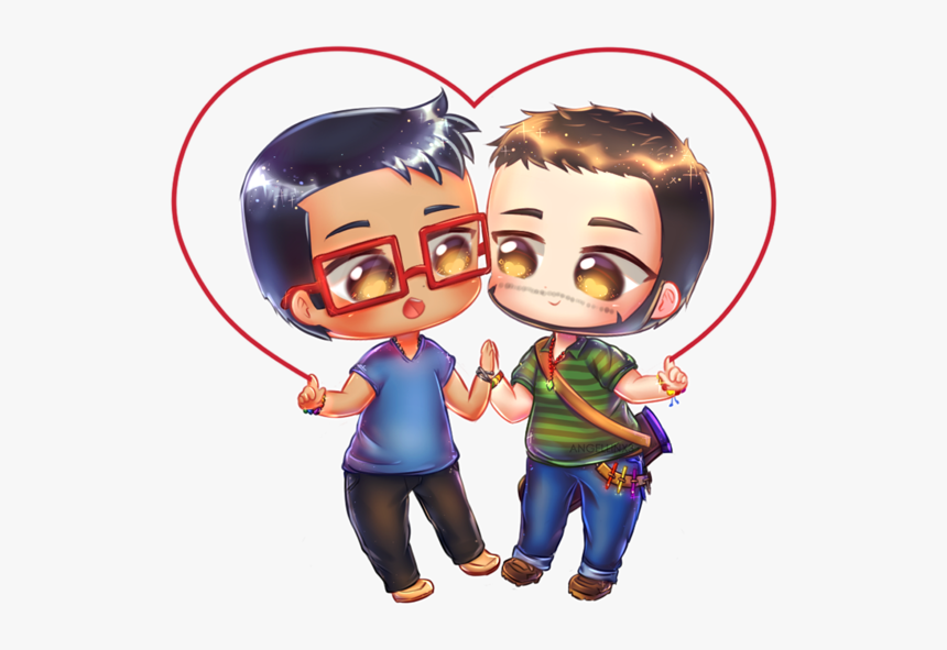 Ych Heart Line Cute Chibi - Cartoon, HD Png Download