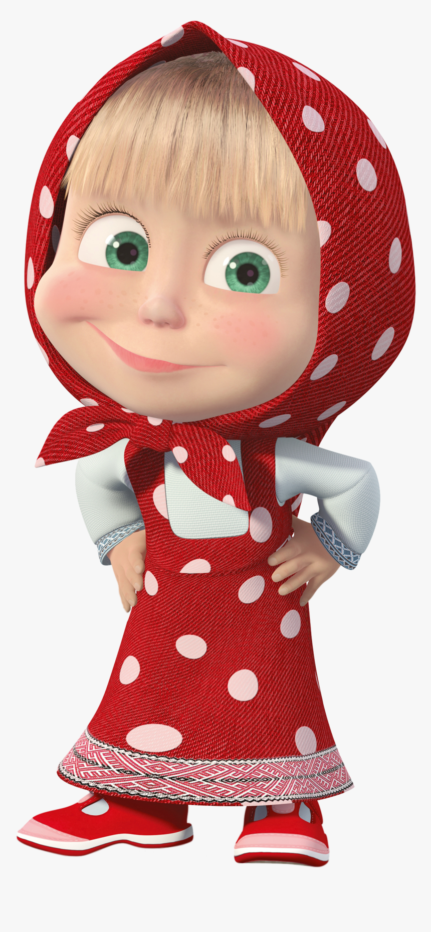 Masha And The Bear Masha Red, HD Png Download