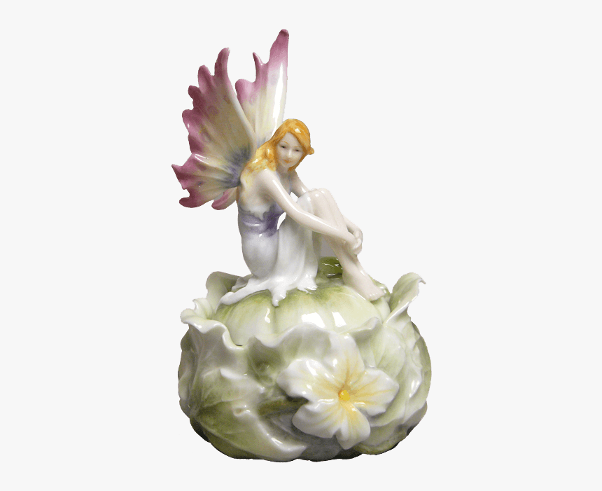 Fairy On Green Squash Trinket Box - Figurine, HD Png Download