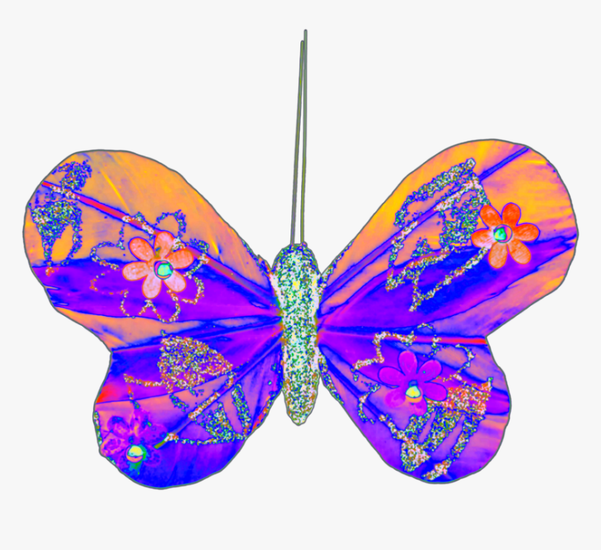#freetoedit #rainbow #colorful #butterfly #hangingdecoration - Brush-footed Butterfly, HD Png Download