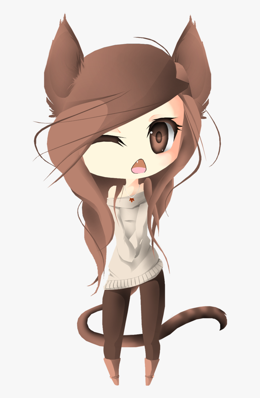 Pin By Ehd Carmona - Chibi Cat Anime Girl, HD Png Download