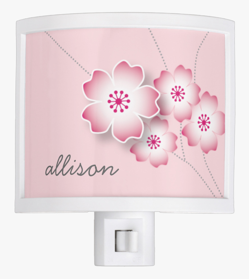 Personalized Cherry Blossom Nite Light - Floral Design, HD Png Download
