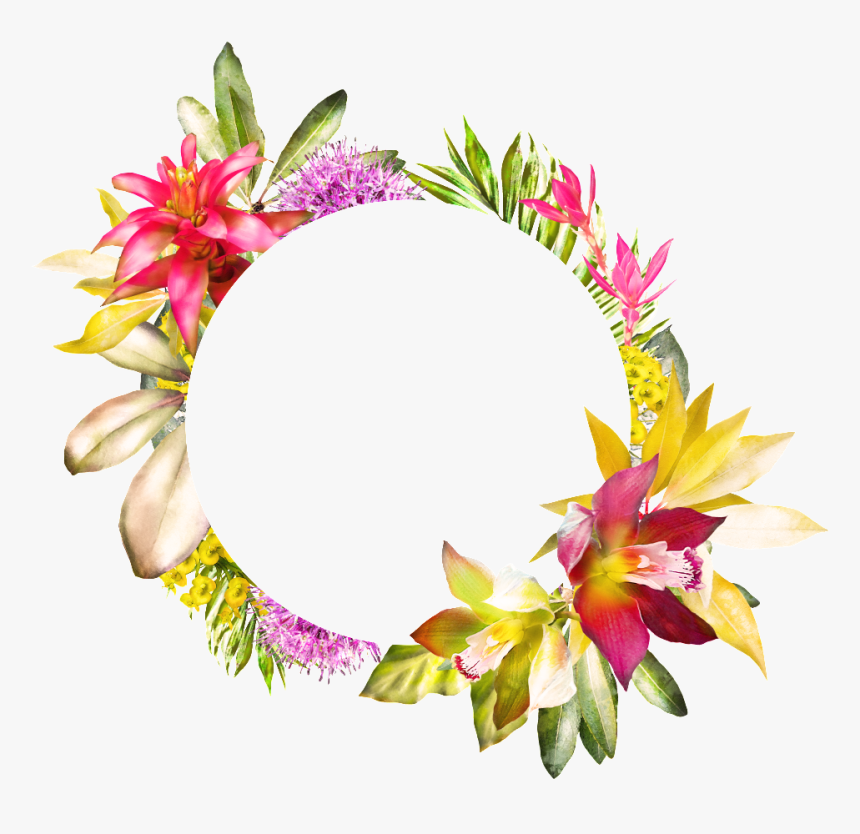 This Graphics Is Hand-painted Flowers Woven Ring Png - Flowers Ring Png, Transparent Png