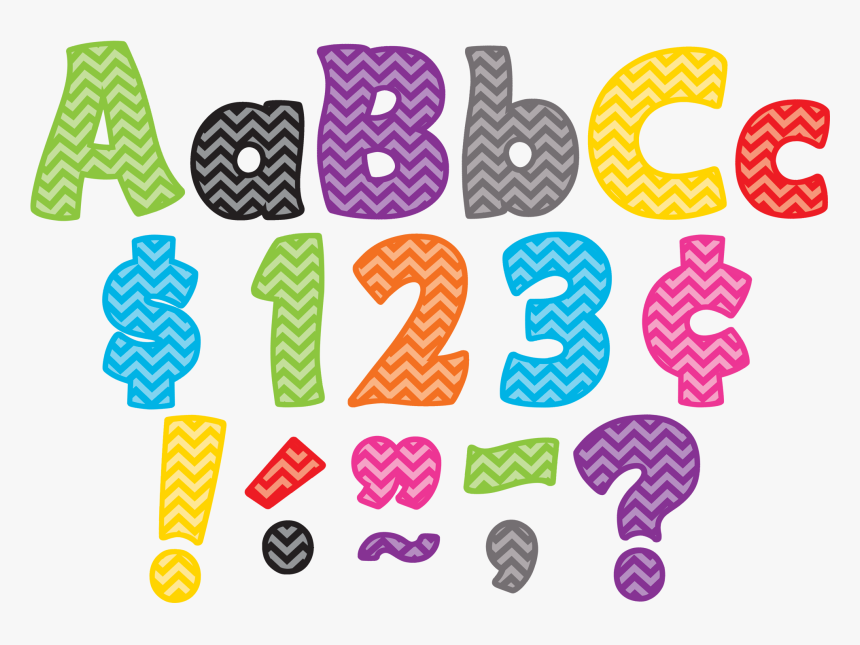 Tcr5454 Chevron Funtastic - Chevron Bulletin Board Letters, HD Png Download