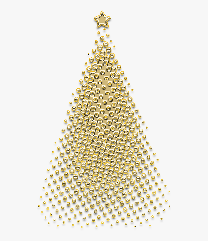 Christmas Tree,new Year,christmas,new Year S Eve,holiday,christmas - Transparent Gold Christmas Tree, HD Png Download