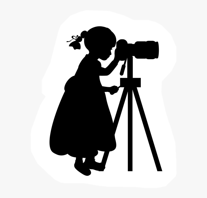 #silhouette #girl #photographer #freetoedit - Photographer Girl Silhouette, HD Png Download