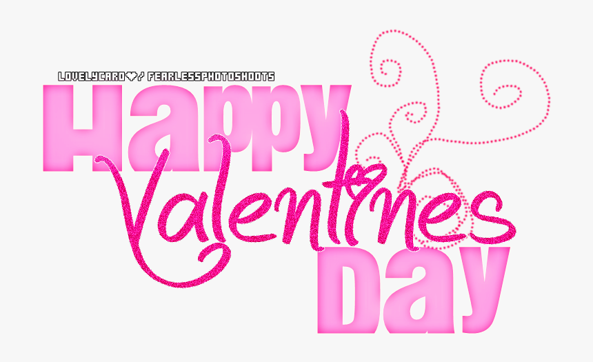 Happy Valentines Day Texto Png Lovethepink Deviantart - Happy Valentines Day Pink Png, Transparent Png