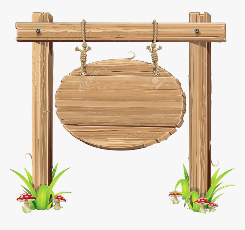 #ftestickers #sign #placard #signboard #wooden - Transparent Background Wood Sign Clipart, HD Png Download