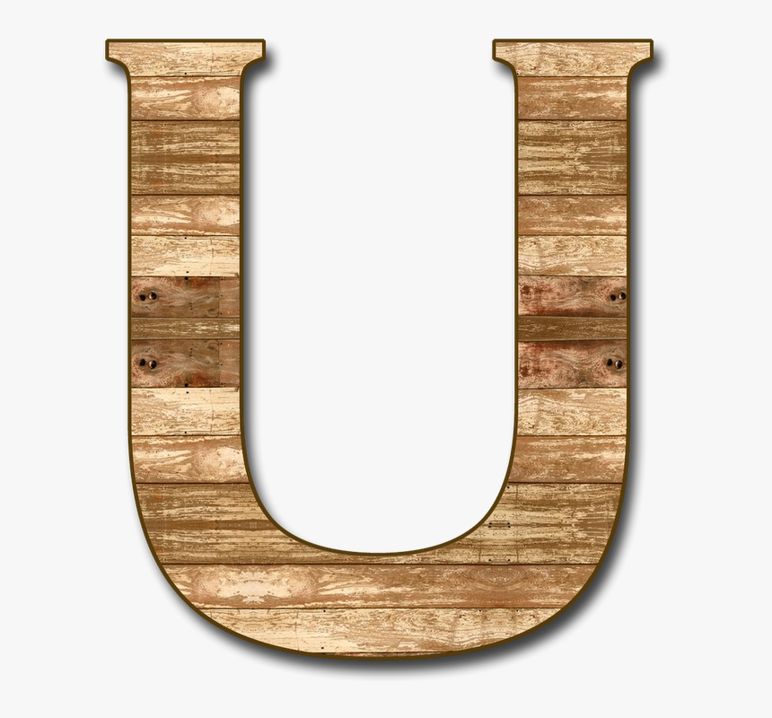 Wooden Letters - U Letter Transparent Background, HD Png Download