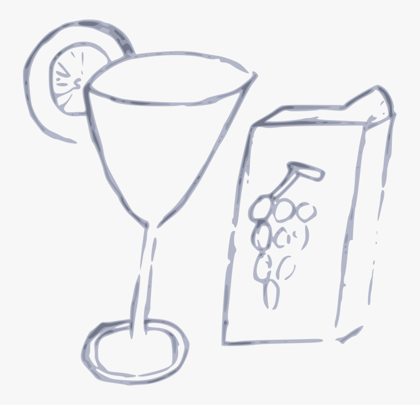 Line Art,material,champagne Stemware - Cocktail, HD Png Download