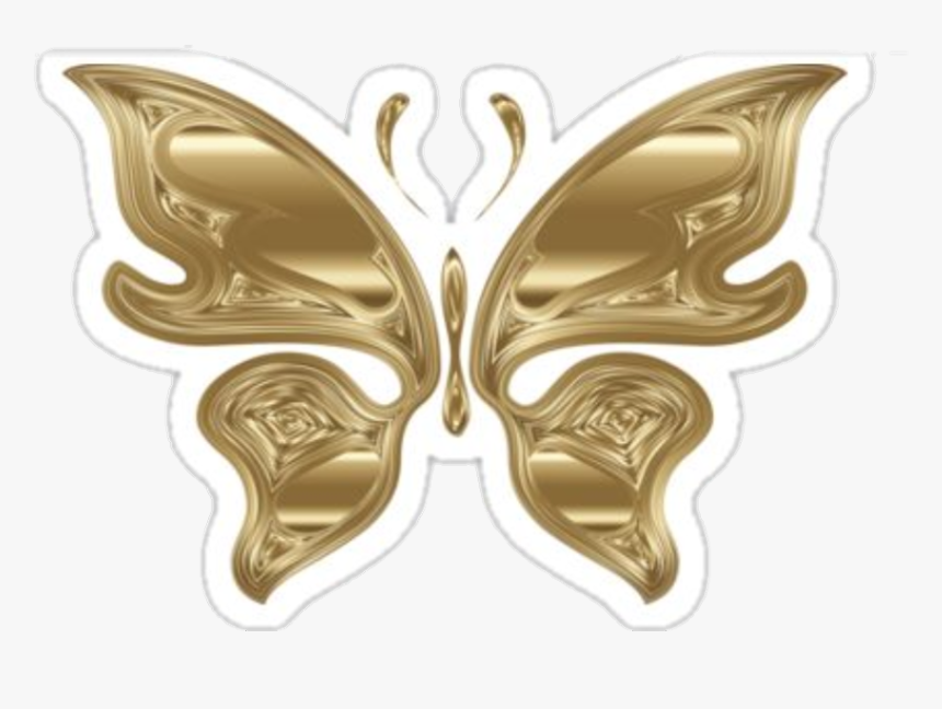 #butterfly #gold #golden - Mariposa Dorada Png, Transparent Png