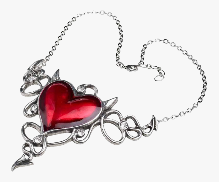 Alchemy Gothic Ulfp25 Devil Heart Genereux Necklace, HD Png Download