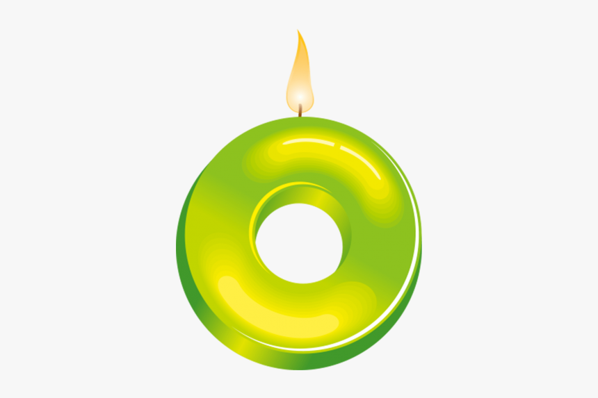 Birthday Candle Number 0 Png Image Free Download Searchpng - Circle, Transparent Png