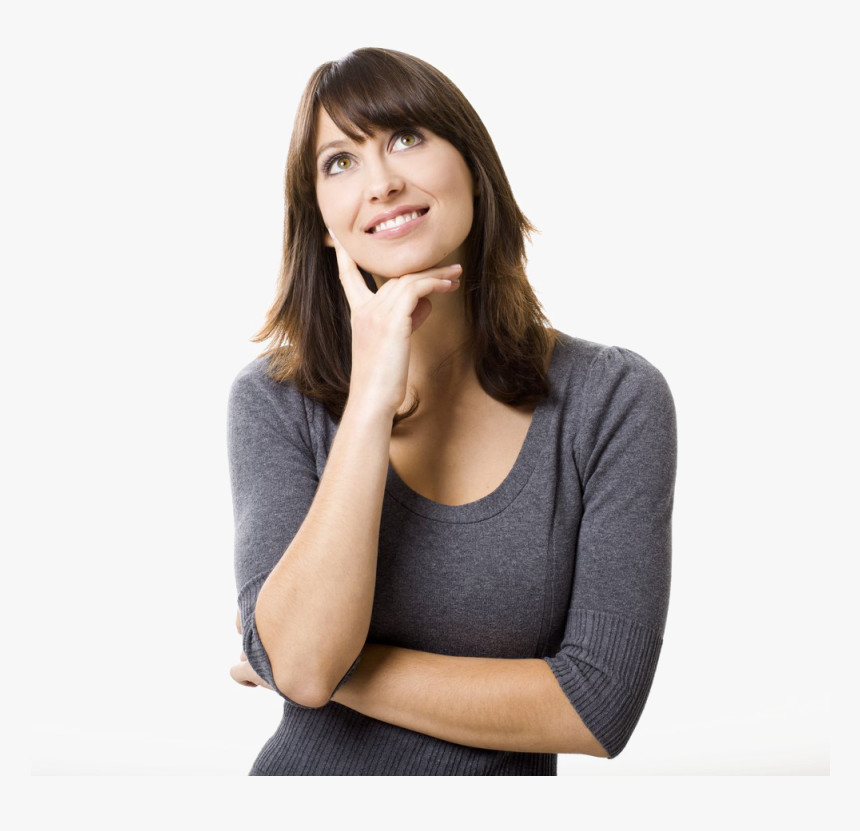 Thinking Woman Download Transparent Png Image - Transparent Woman Thinking Png, Png Download