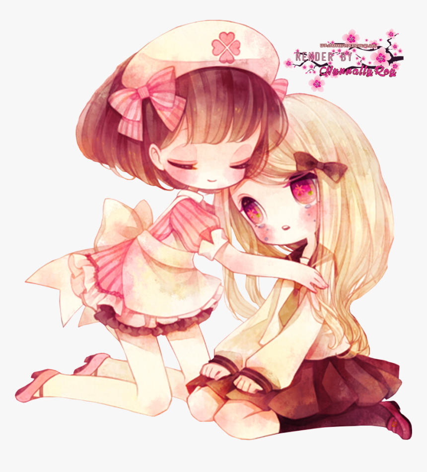 Anime Girl Friends Render, HD Png Download