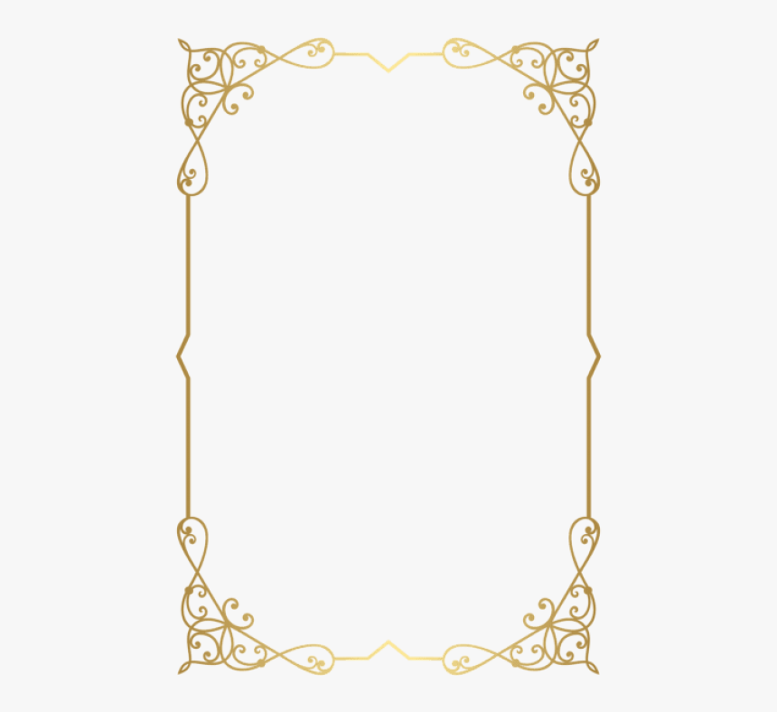 Decorative Border Clipart - Gold Border Clipart, HD Png Download ,  Transparent Png Image - PNGitem