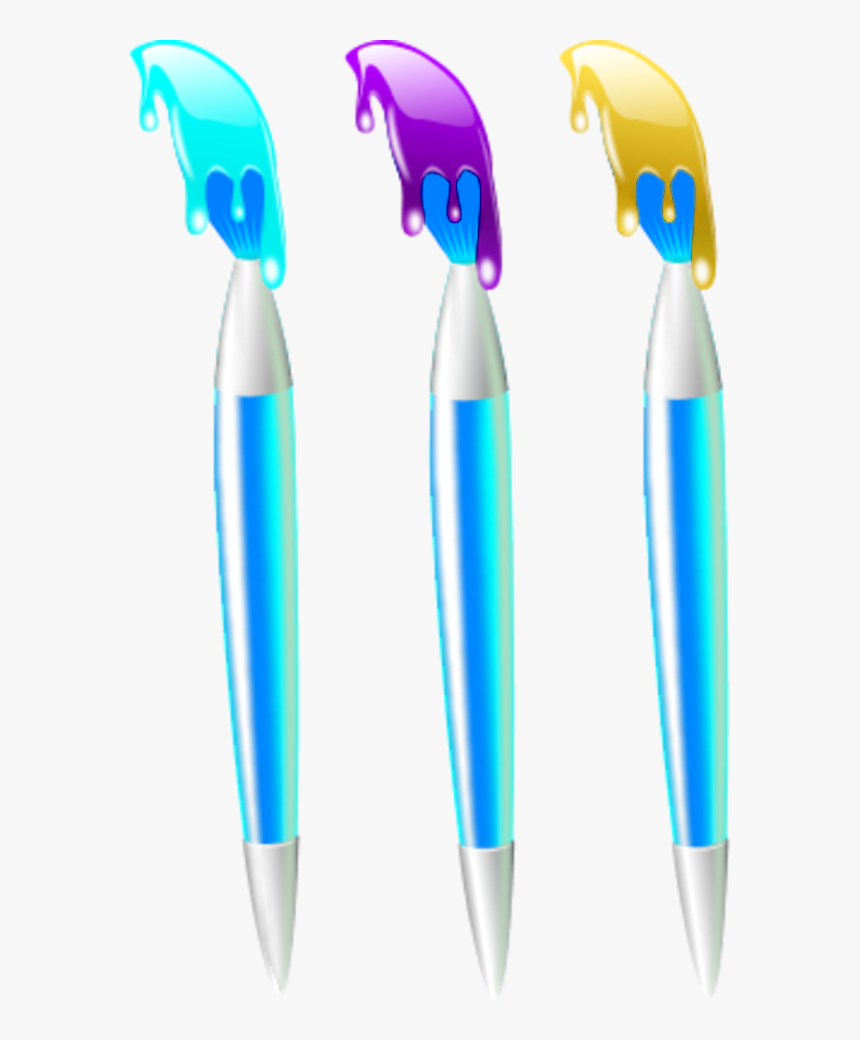 Drawing Brushes With Wet Paint - Paintbrush, HD Png Download