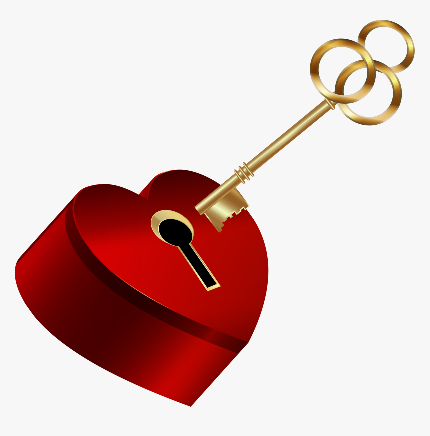 Key With Heart Clipart Clip Freeuse Download Heart, HD Png Download