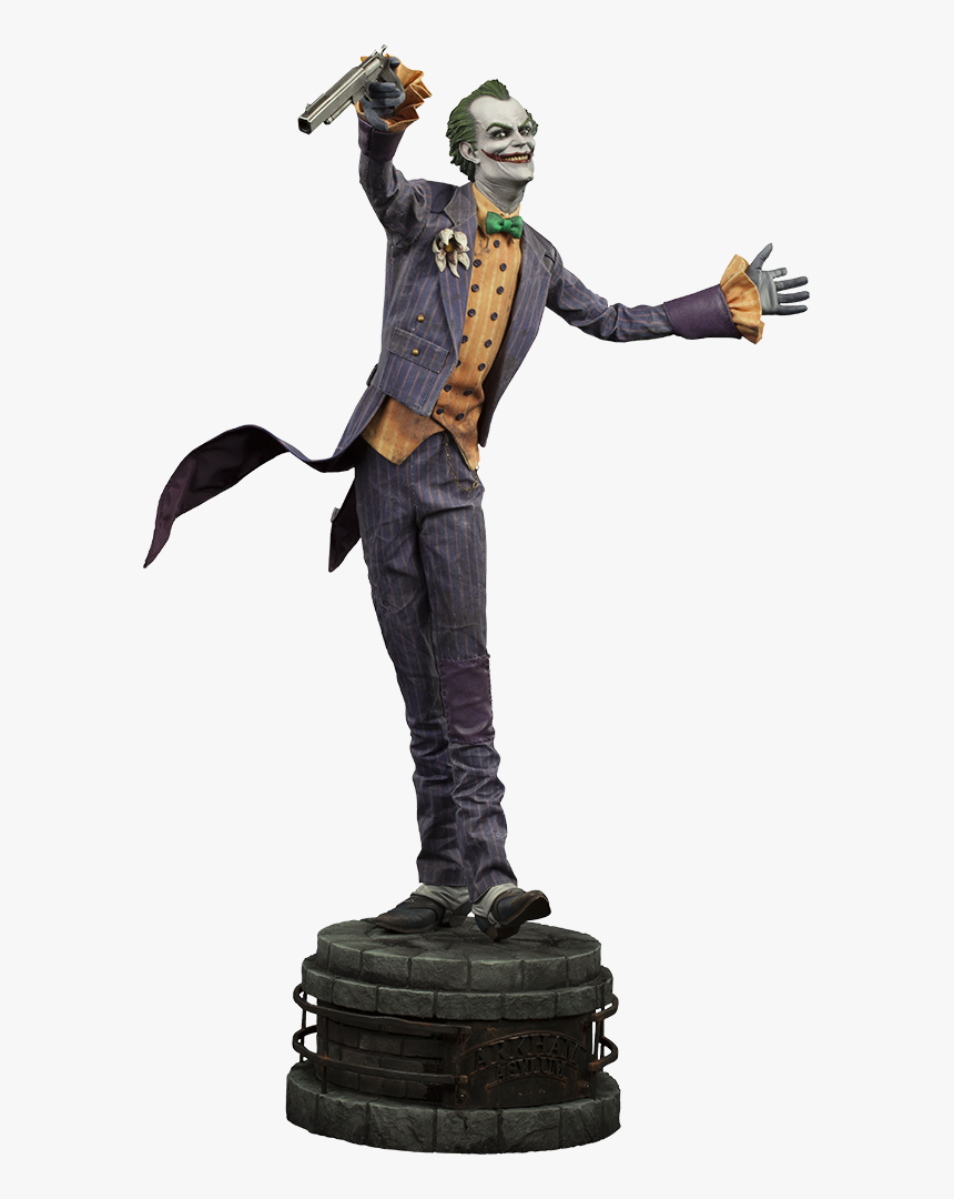 Joker Premium Format Statue Main Image - Batman Arkham Asylum Joker Statue, HD Png Download