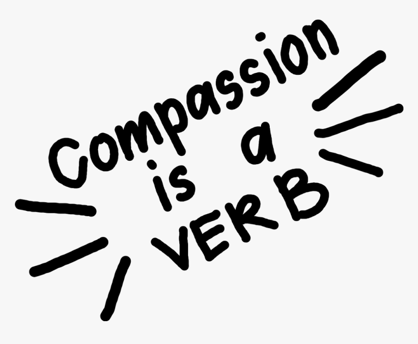 #freetoedit #compassion #aesthetic #sticker #black - Calligraphy, HD Png Download