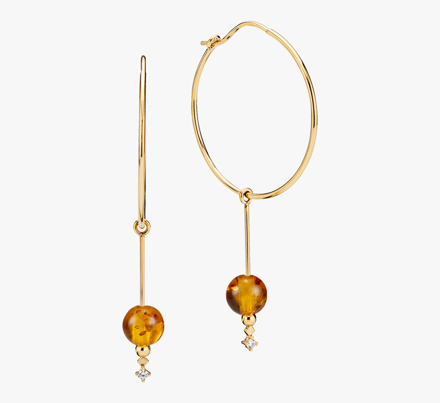 One Rhythm Earrings By Maysoun Kanaan In Cognac Amber - Gemstone, HD Png Download