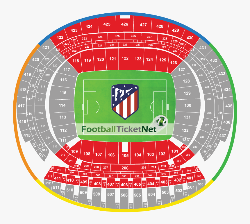 Wanda Metropolitano Seat Plan, HD Png Download