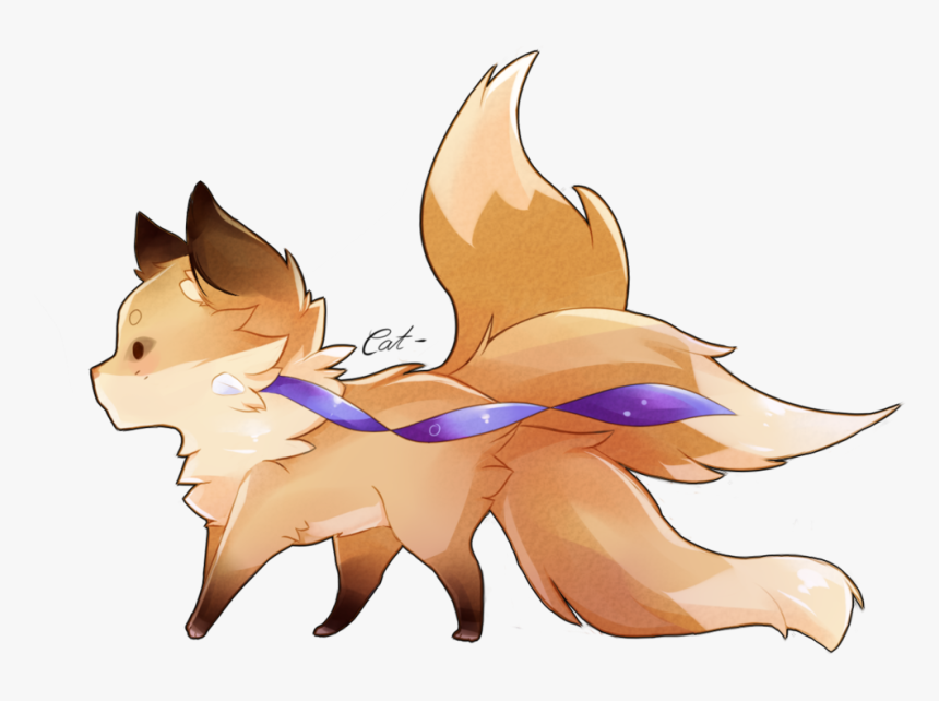 Three Tailed Fox Uyathefox Fox Cute Animals Drawings Hd Png Download Transparent Png Image Pngitem