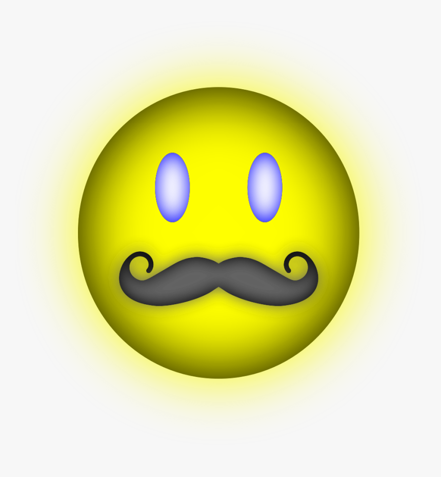 Transparent Blue Mustache Clipart - Smiley, HD Png Download