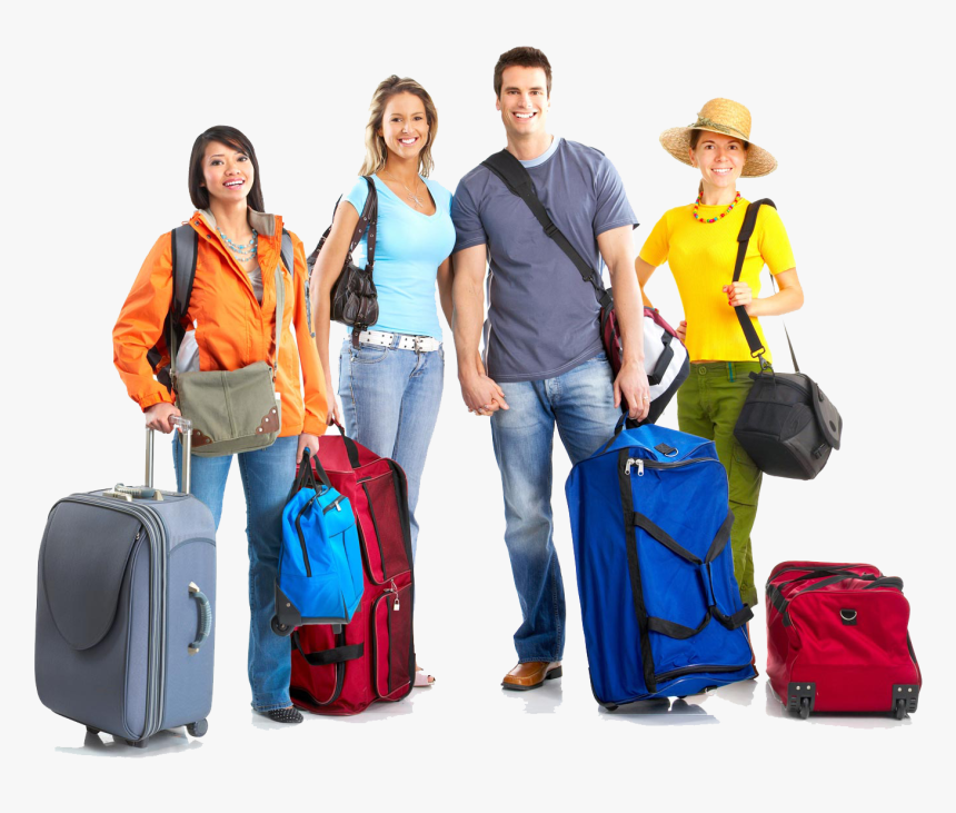 People With Travel Bags, HD Png Download