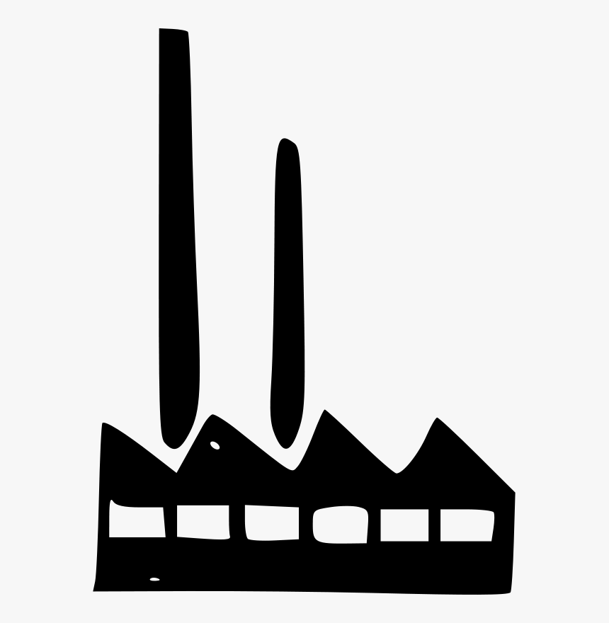 Transparent Map Clipart Black And White - Symbols For Factory In Maps, HD Png Download