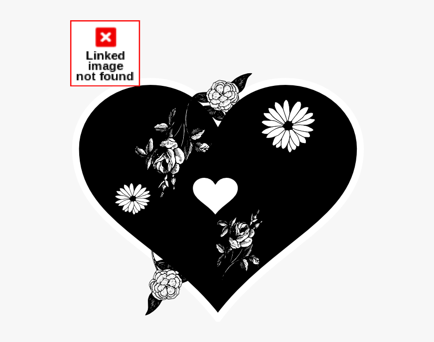 Black Heart Clipart Transparent Clip Black And White - Illustration, HD Png Download
