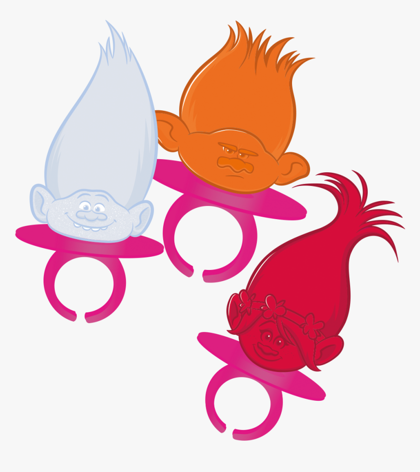 Trolls 3d Candy Ring Pieces, HD Png Download