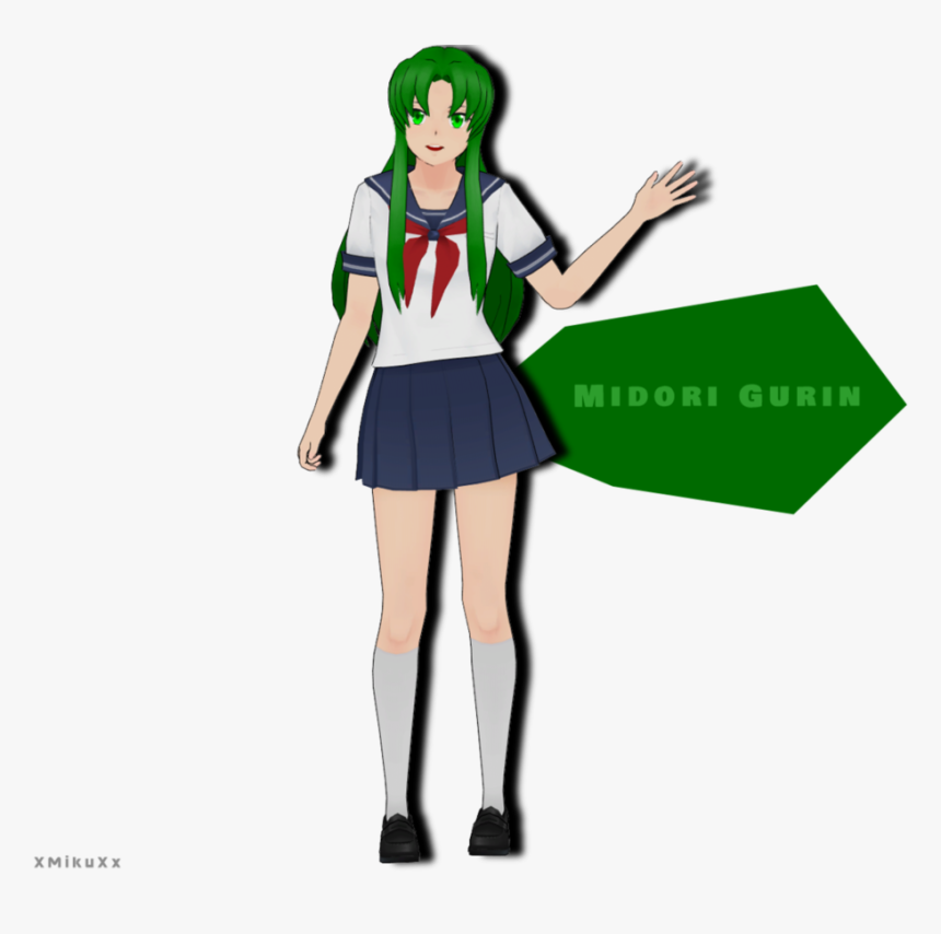 Mmd Yandere Simulator Midori Gurin, HD Png Download