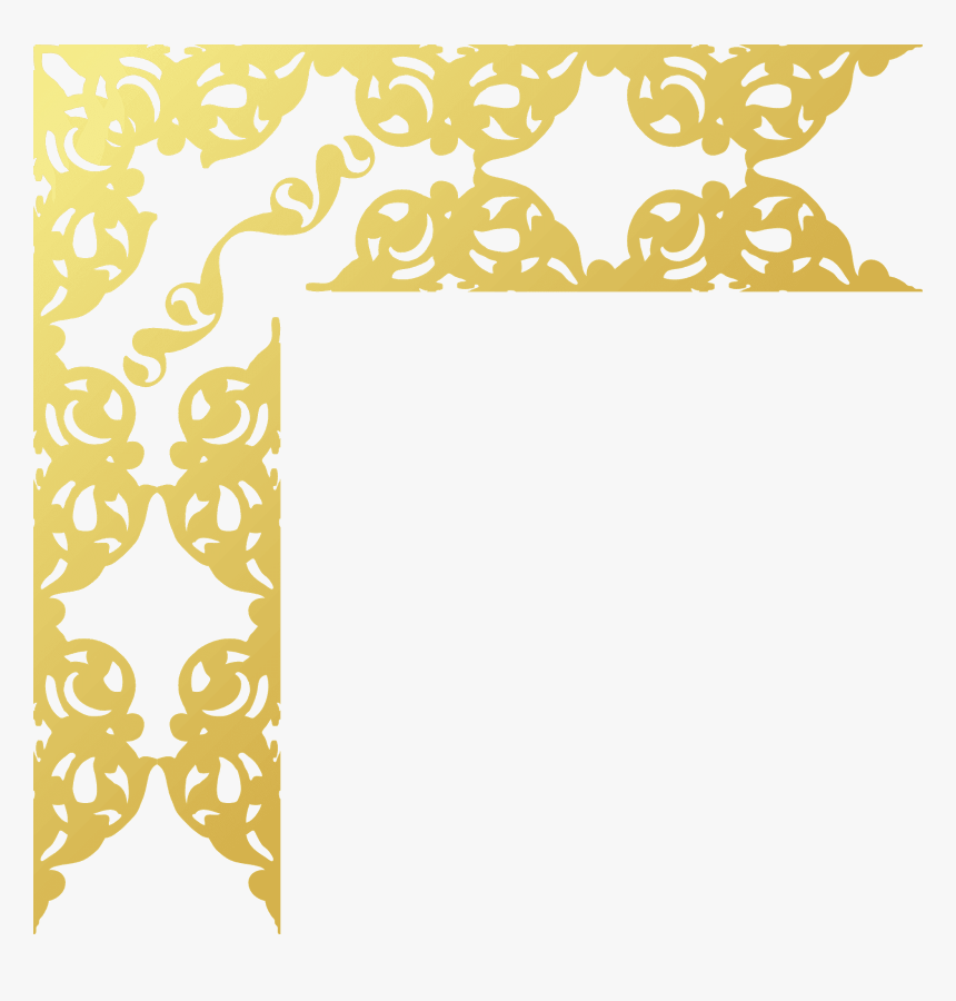 Frame Clipart Transparent - Chinese Frame Gold Pattern Png, Png Download