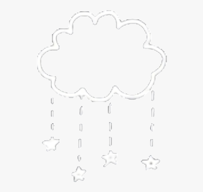 #cloud #star #stars #aesthetic #overlay #overlays #white - Line Art, HD Png Download