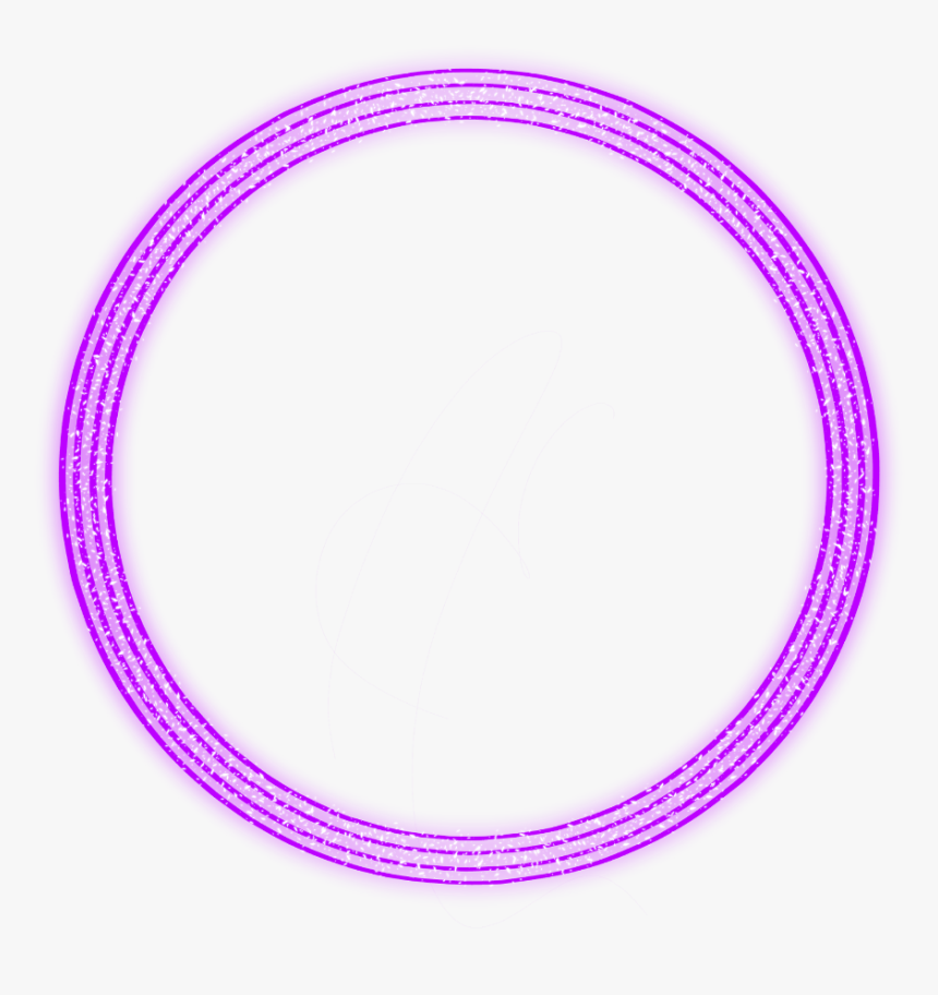 #neon #round #purple #freetoedit #circle #frame #border, HD Png Download