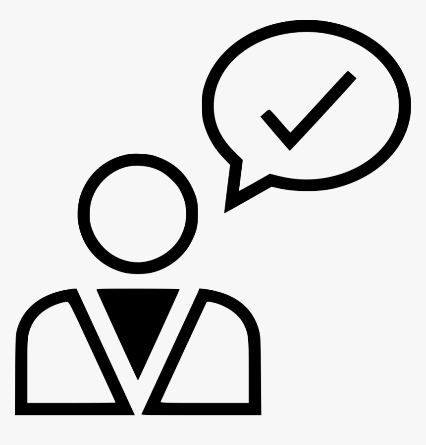 Check Mark Good Business Man Bubble User Comments - Icon Rich Euro, HD Png Download